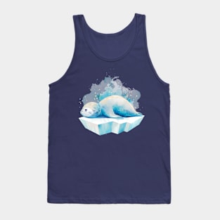 Seel Sleeping Watercolor Tank Top